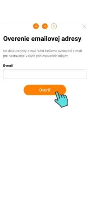 Overte svoju e-mailovú adresu.