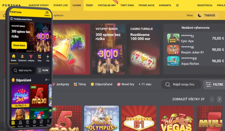 TOP 3 slovenské kasína slots Fortuna Casino