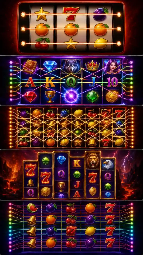 Typy hracích automatov podľa počtu výherných línií